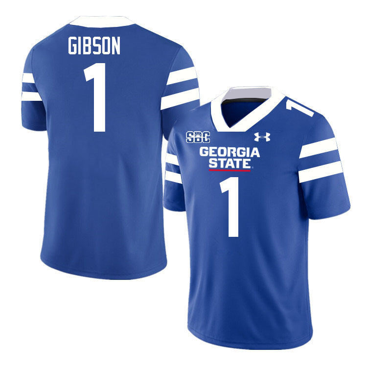 Georgia State Panthers #1 Zach Gibson College Football Jerseys Stitched-Blue